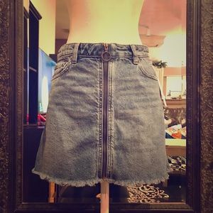 Free People denim mini skirt- NWT